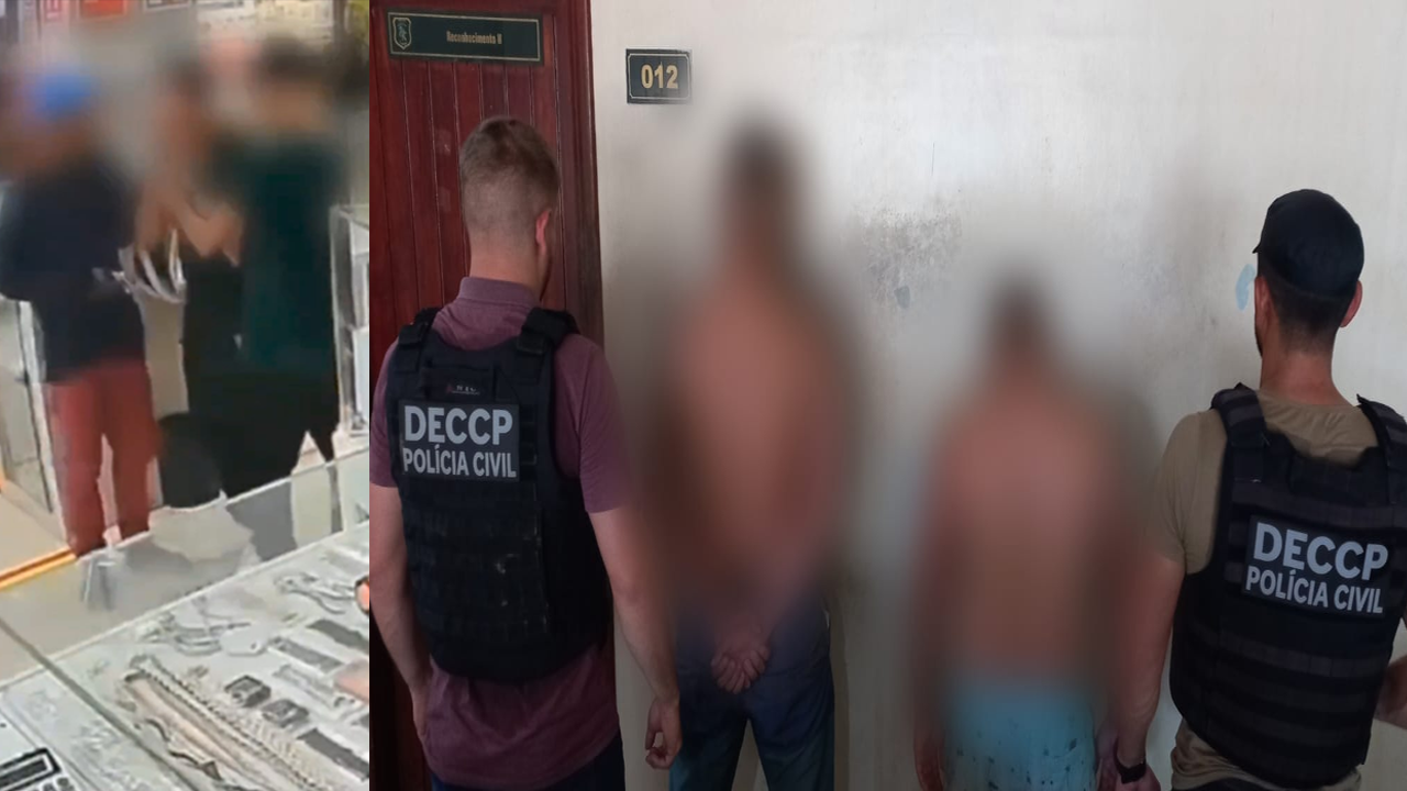 POLÍCIA CIVIL PRENDE EM FLAGRANTE MANDANTES DO ROUBO A ESTABELECIMENTO COMERCIAL QUE FUNCIONA NAS DEPENDÊNCIAS DE UM SUPERMERCADO EM MACAPÁ
